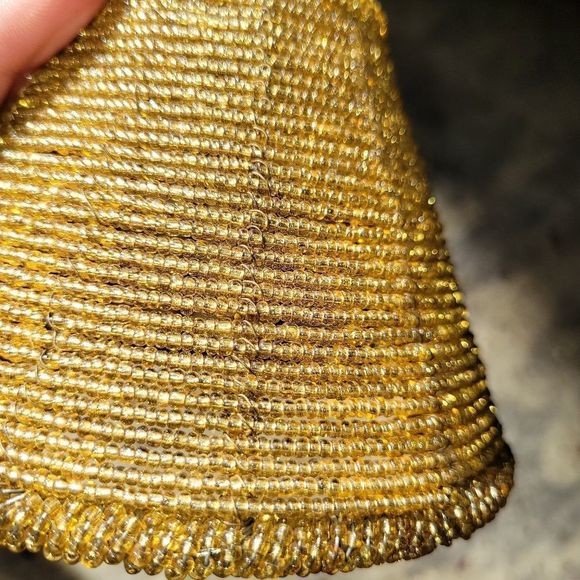 NWT Modern RUSTIC FARMHOUSE hand-beaded 5" shade - Picture 3 of 7